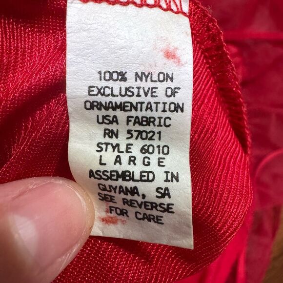 Vintage Butterfly Coquette Sheer Two Piece Lingerie Set Red Women’s Size Large - Picture 7 of 9